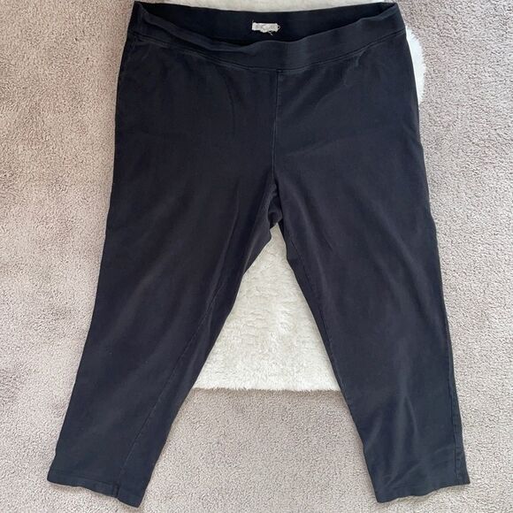 Eileen Fisher XL Black Straight Leg Lounger/Sweat Pants - Picture 1 of 6